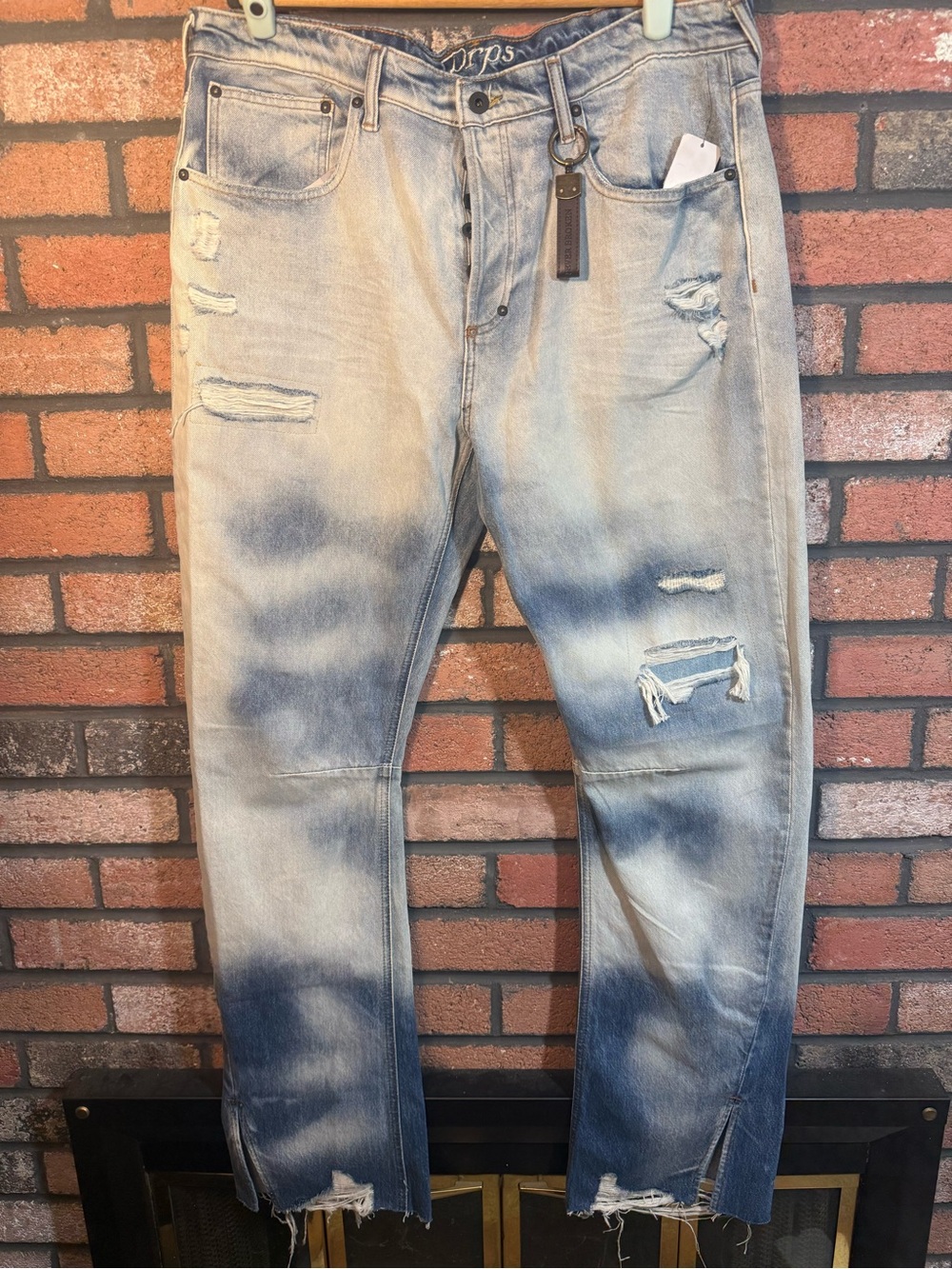 PRPS Barracuda Relaxed Fit Distressed Indigo Blue Jeans Mens 38x34.5